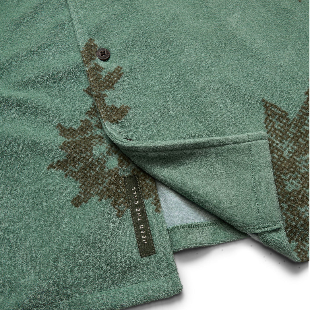 Howler Brothers Palapa Terry Shirt Sunflower Pixels : Granite Green Image 04