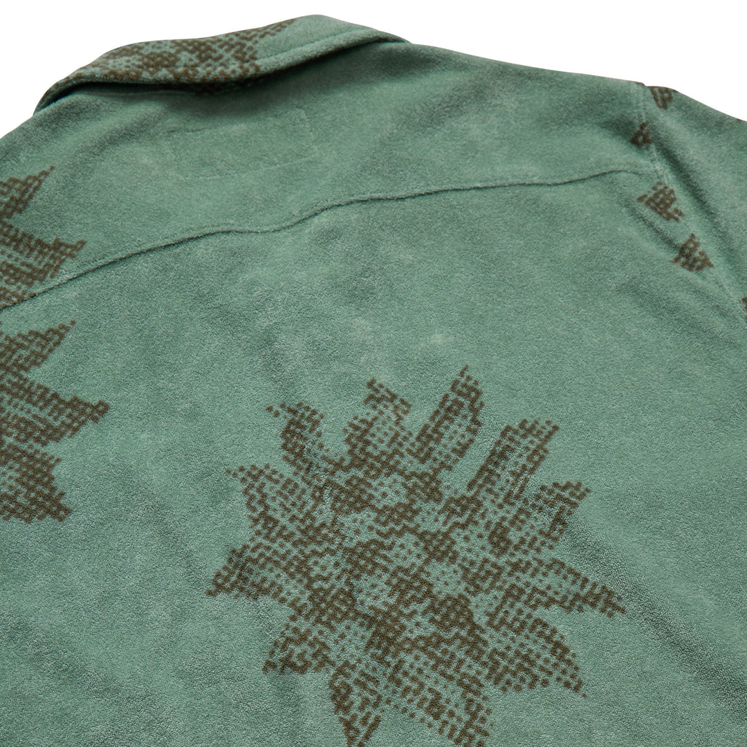Howler Brothers Palapa Terry Shirt Sunflower Pixels : Granite Green Image 05