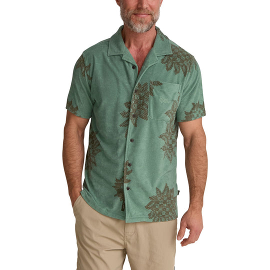 Howler Brothers Palapa Terry Shirt Sunflower Pixels : Granite Green Image 06