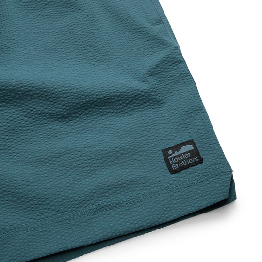 Howler Brothers Salado Shorts Seersucker : Dark Teal Image 04