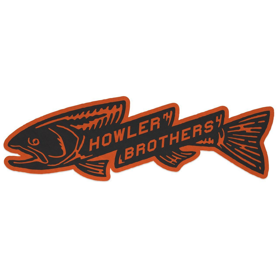 Howler Brothers Trout Bolt Sticker Orange / Black Image 01