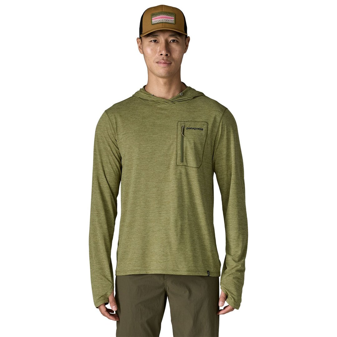 Patagonia Men's Capilene Cool Sun Hoody - Fitz Roy Trout Caper Green - Buckhorn Green X-Dye Image 04