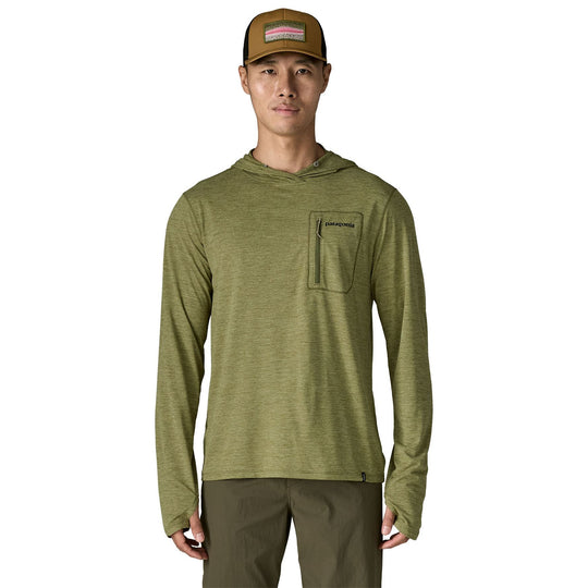 Patagonia Men's Capilene Cool Sun Hoody - Fitz Roy Trout Caper Green - Buckhorn Green X-Dye Image 04