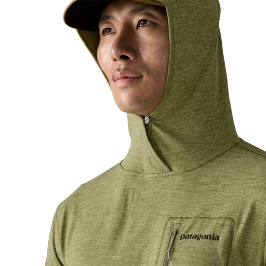 Patagonia Men's Capilene Cool Sun Hoody - Fitz Roy Trout Caper Green - Buckhorn Green X-Dye Image 07