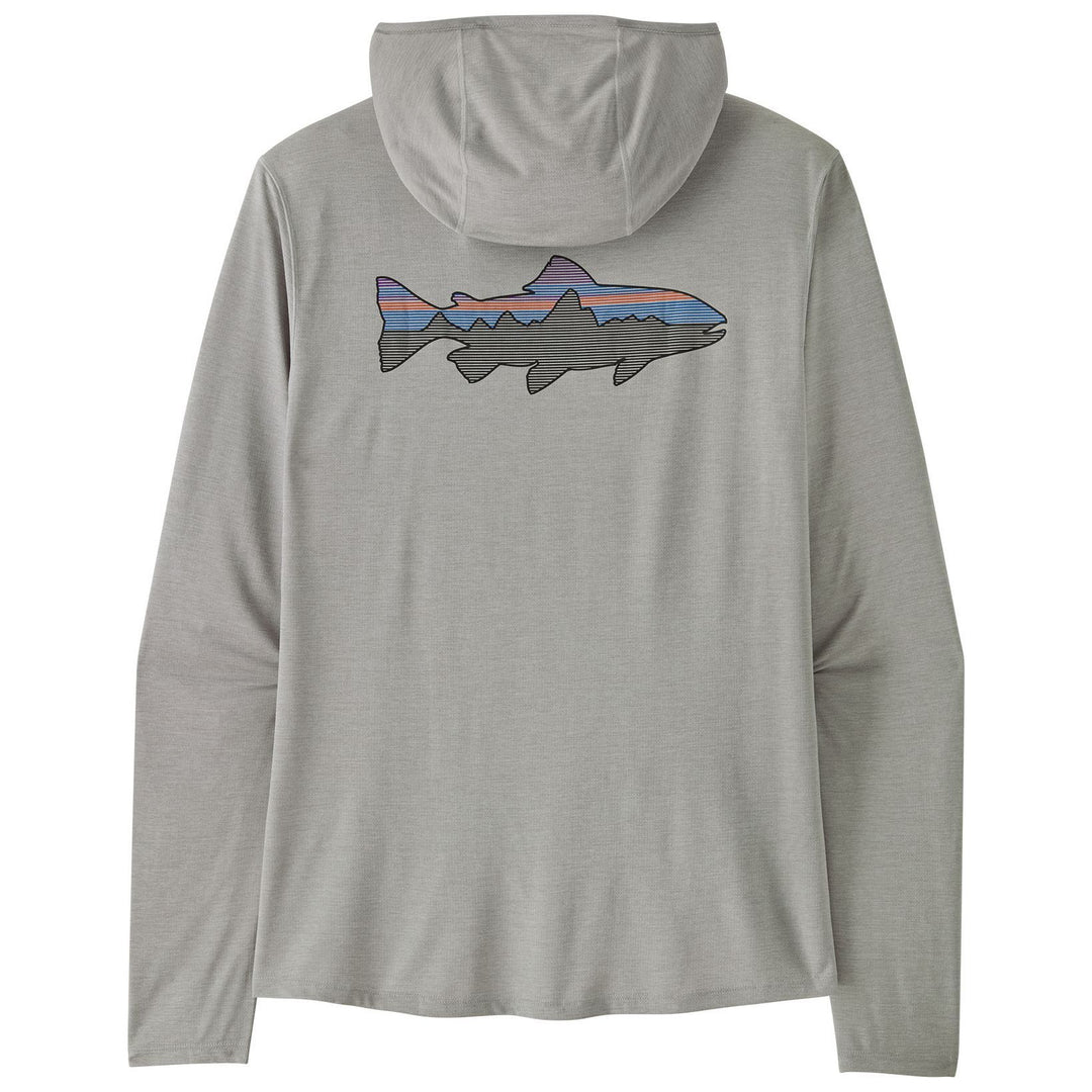 Patagonia Men's Capilene Cool Sun Hoody - Fitz Roy Trout Crisp Grey - Salt Grey X-Dye Image 01