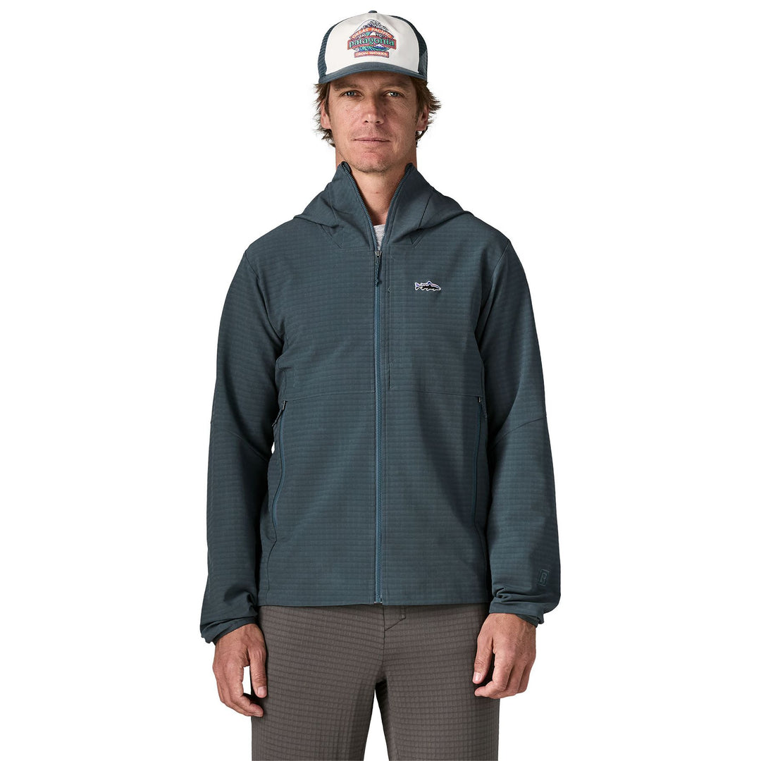 Patagonia Men's R1 TechFace Fitz Roy Trout Hoody Summit Blue Image 02