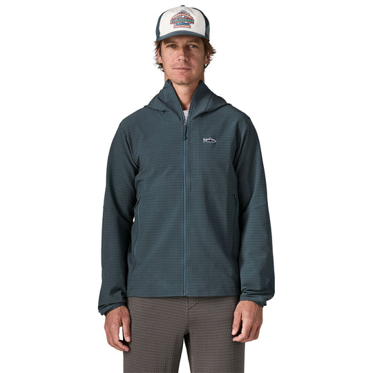 Patagonia Men's R1 TechFace Fitz Roy Trout Hoody Summit Blue Image 02
