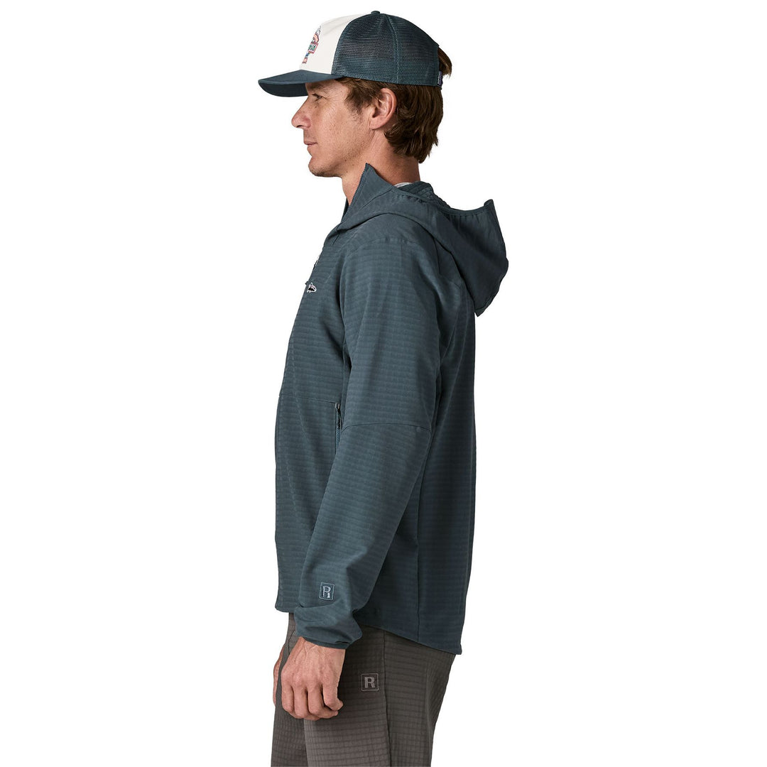 Patagonia Men's R1 TechFace Fitz Roy Trout Hoody Summit Blue Image 03