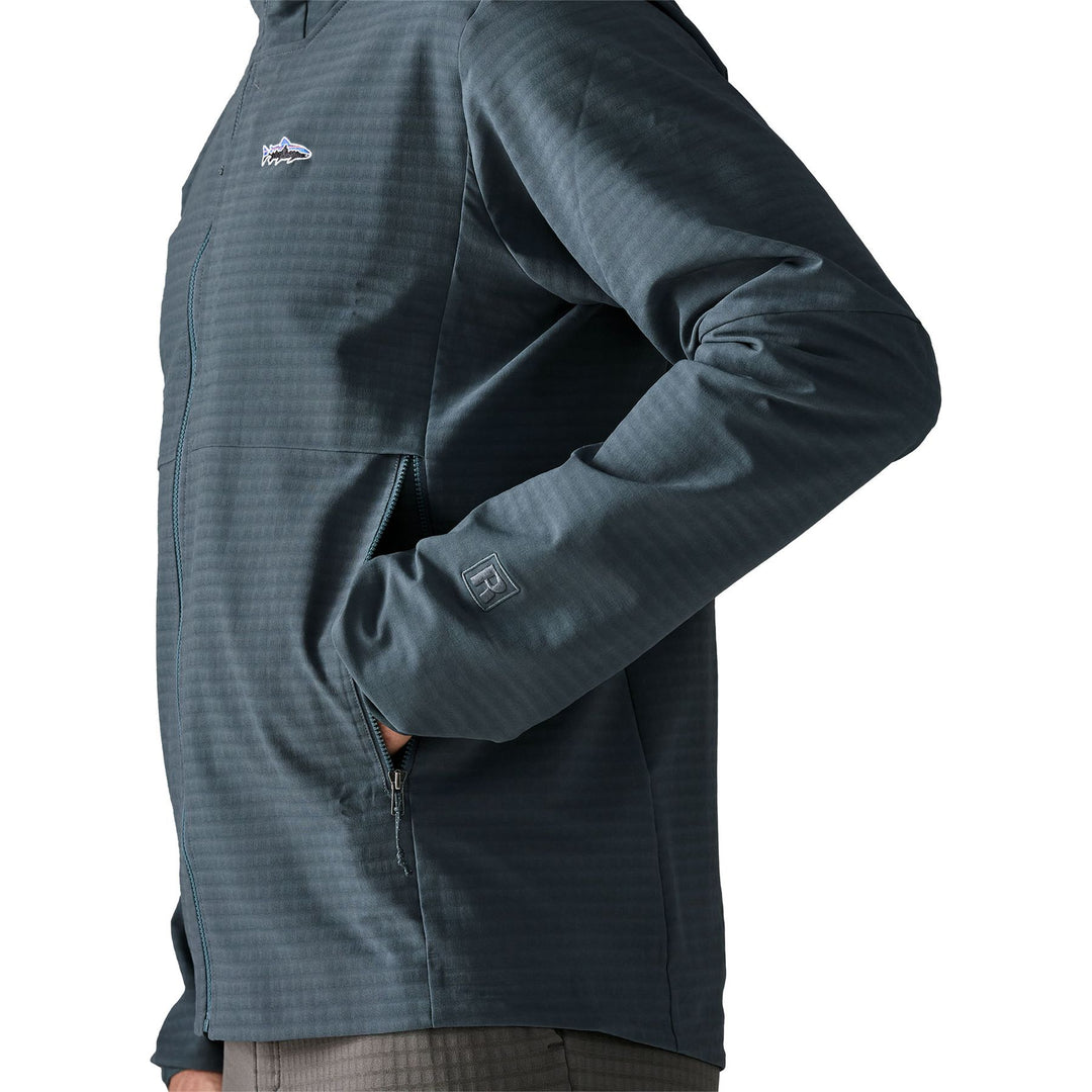 Patagonia Men's R1 TechFace Fitz Roy Trout Hoody Summit Blue Image 07