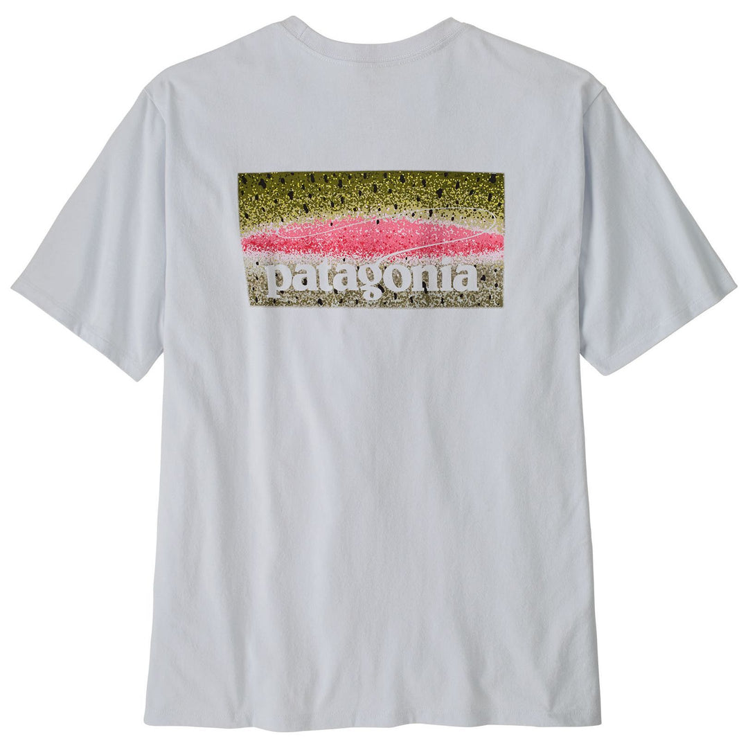 Patagonia Men's Take a Stand Responsibili-Tee Rainbow Run: White Image 01