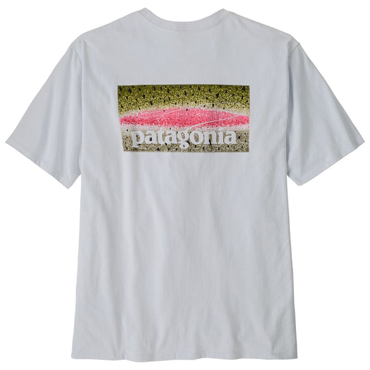 Patagonia Men's Take a Stand Responsibili-Tee Rainbow Run: White Image 01