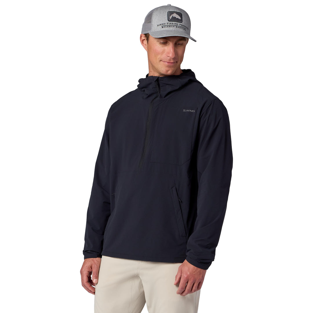 Simms Men's Rogue Flex Half-Zip Pullover Black Image 02