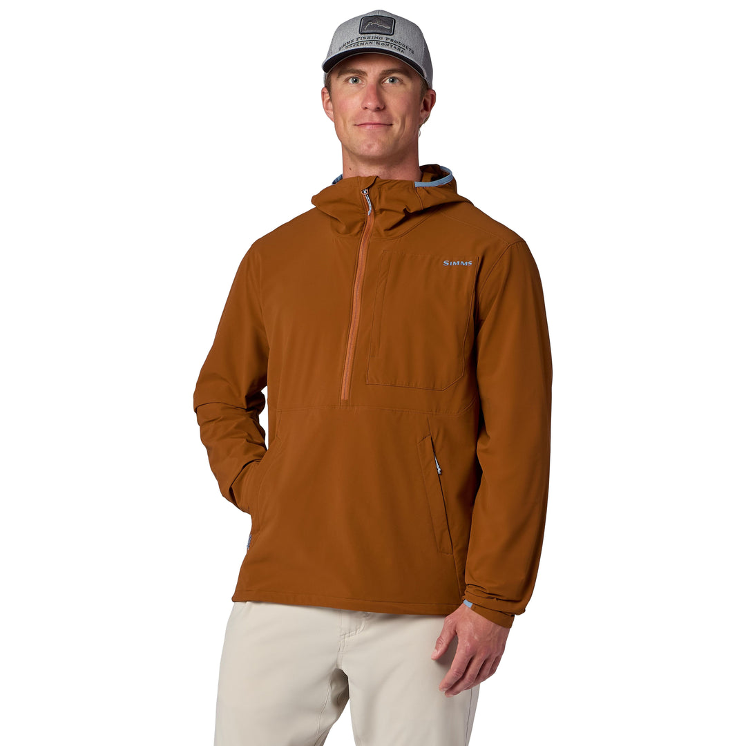 Simms Men's Rogue Flex Half-Zip Pullover Stonefly Image 02