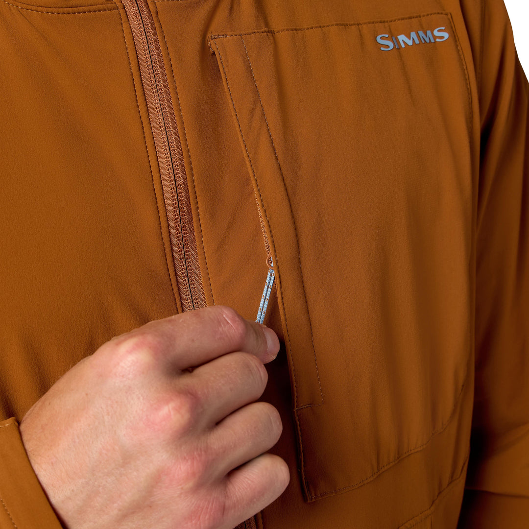 Simms Men's Rogue Flex Half-Zip Pullover Stonefly Image 05