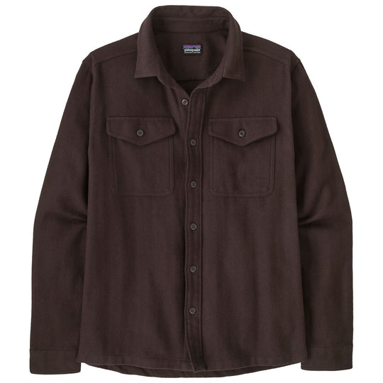 Patagonia Men's Fjord Flannel Shirt Mirror Weave: Den Brown Image 01