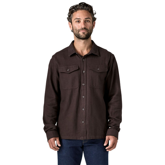 Patagonia Men's Fjord Flannel Shirt Mirror Weave: Den Brown Image 02