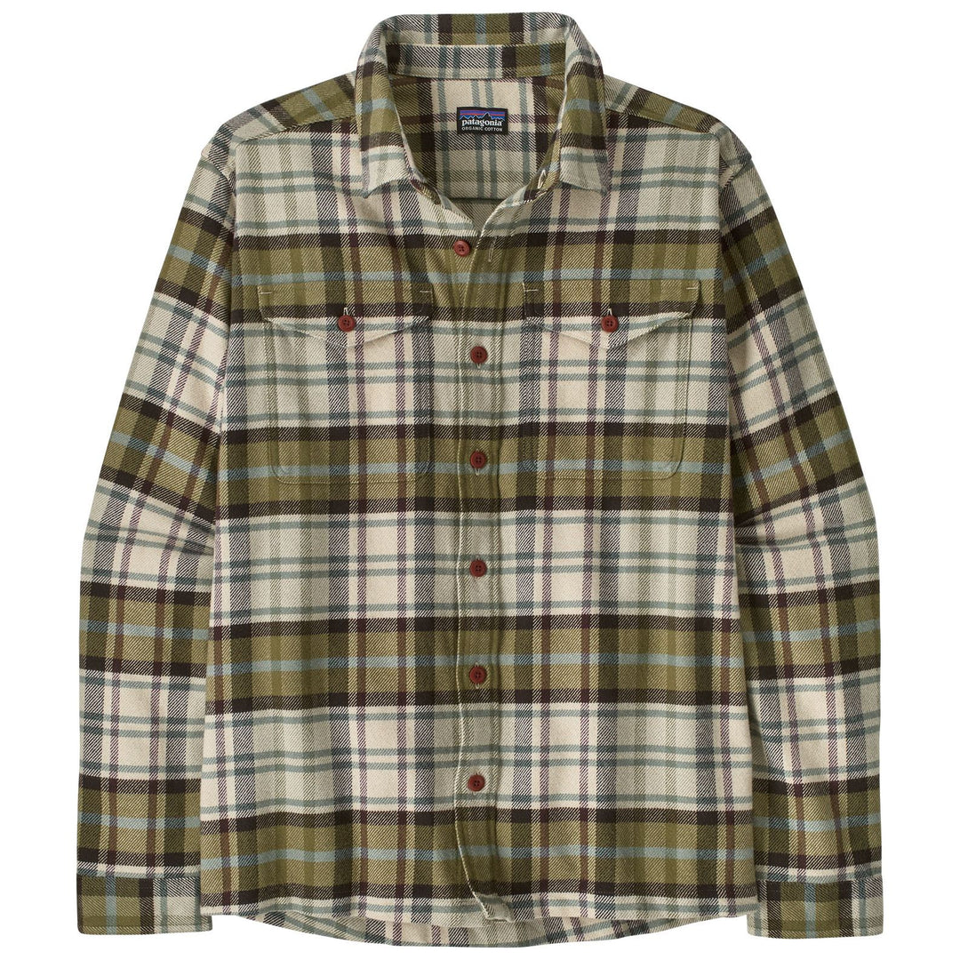 Patagonia Men's Fjord Flannel Shirt Rising Storm: Weathered Stone Image 01