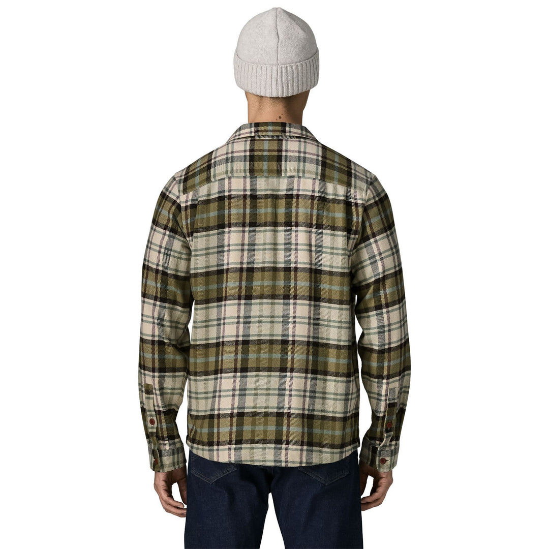 Patagonia Men's Fjord Flannel Shirt Rising Storm: Weathered Stone Image 04