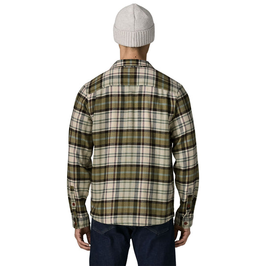 Patagonia Men's Fjord Flannel Shirt Rising Storm: Weathered Stone Image 04