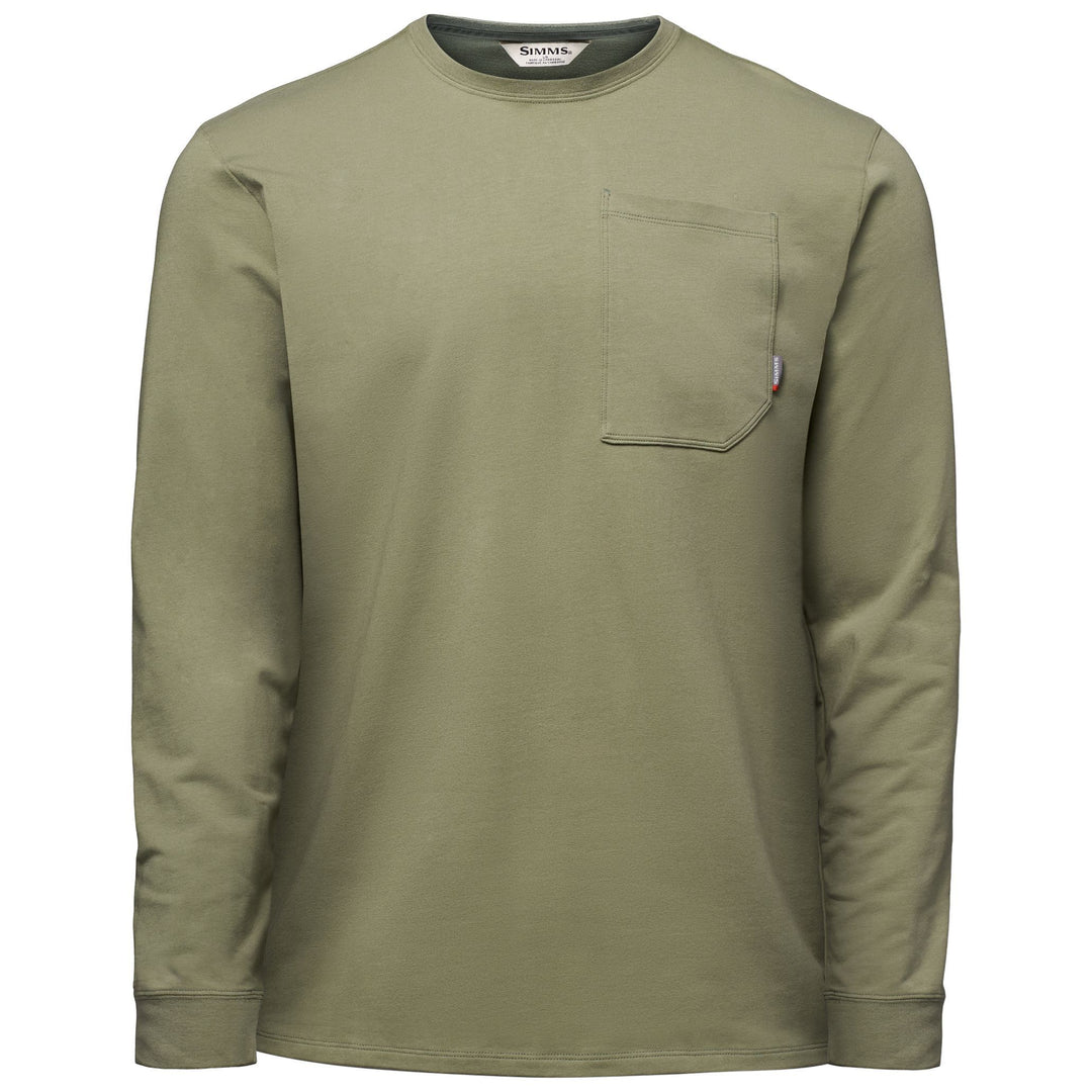 Simms Men's Harbor LS Crew Willow Image 01