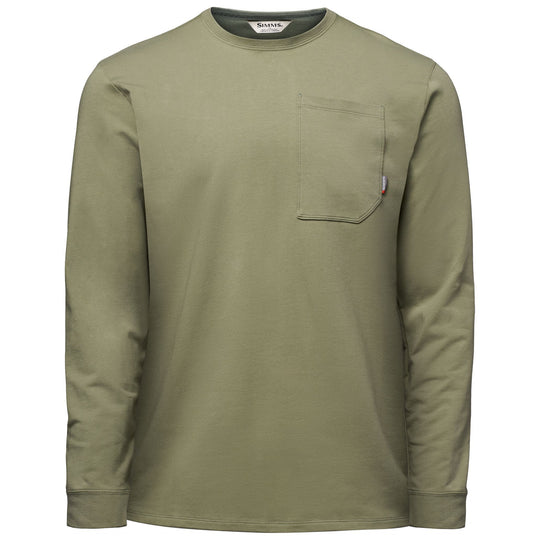 Simms Men's Harbor LS Crew Willow Image 01