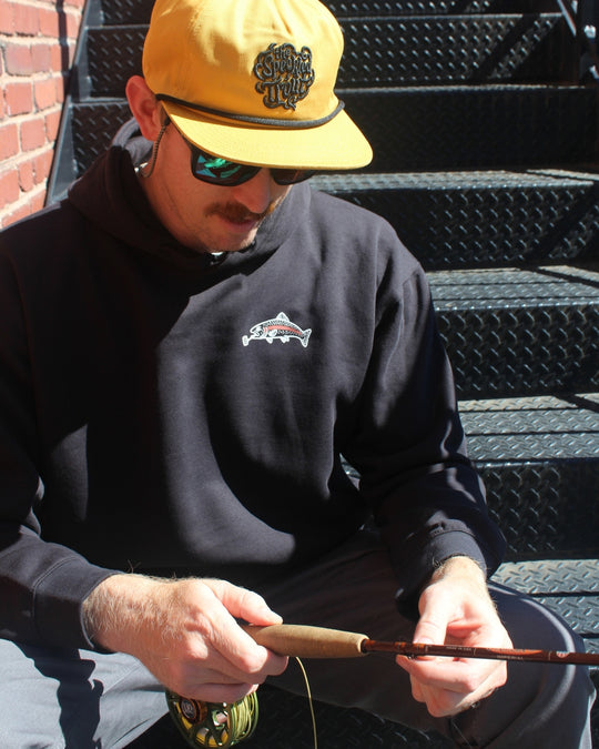 TSTO Trout Pipe Black Hooded Sweatshirt