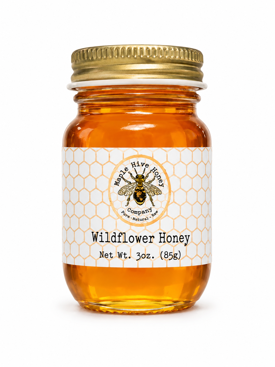 Whole Hive Honey Bottled Honey 3 oz. Mini-Mason Jar