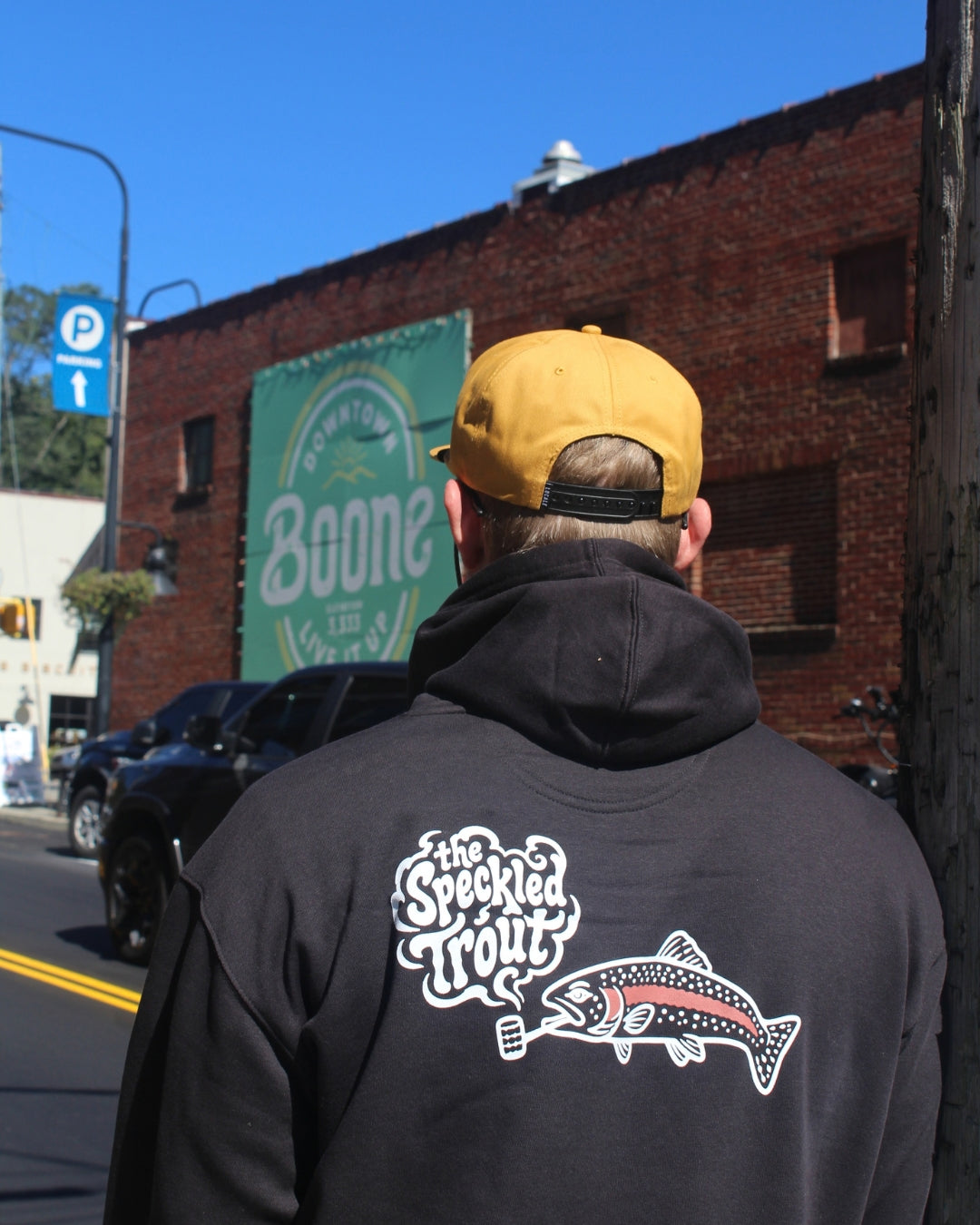 TSTO Trout Pipe Black Hooded Sweatshirt