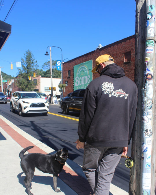 TSTO Trout Pipe Black Hooded Sweatshirt
