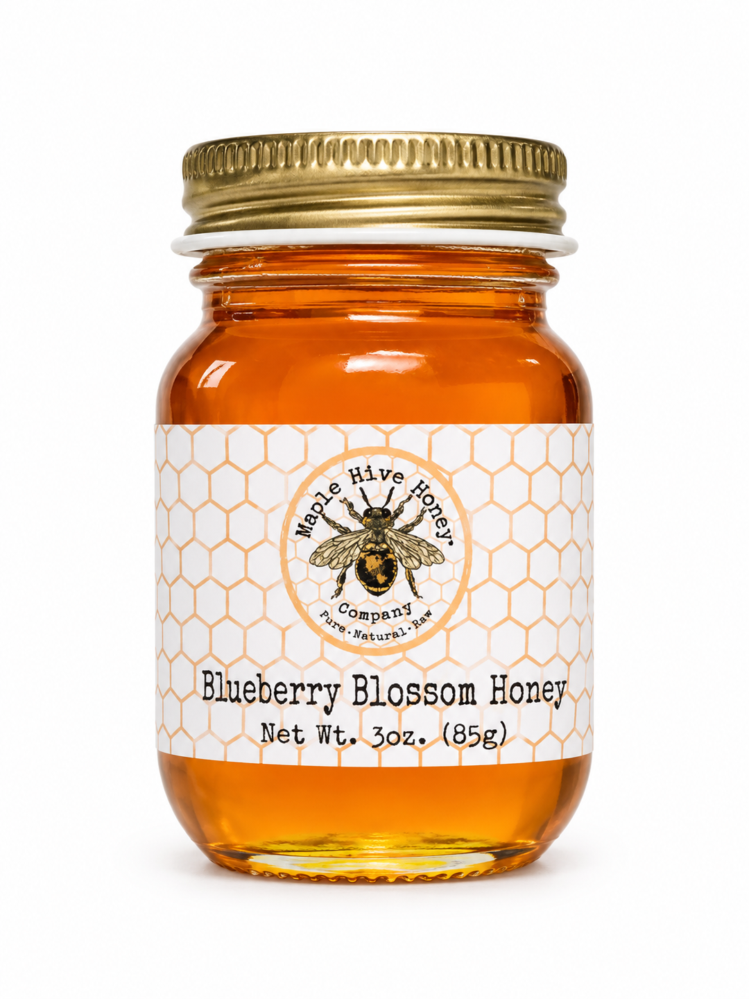 Whole Hive Honey Bottled Honey 3 oz. Mini-Mason Jar
