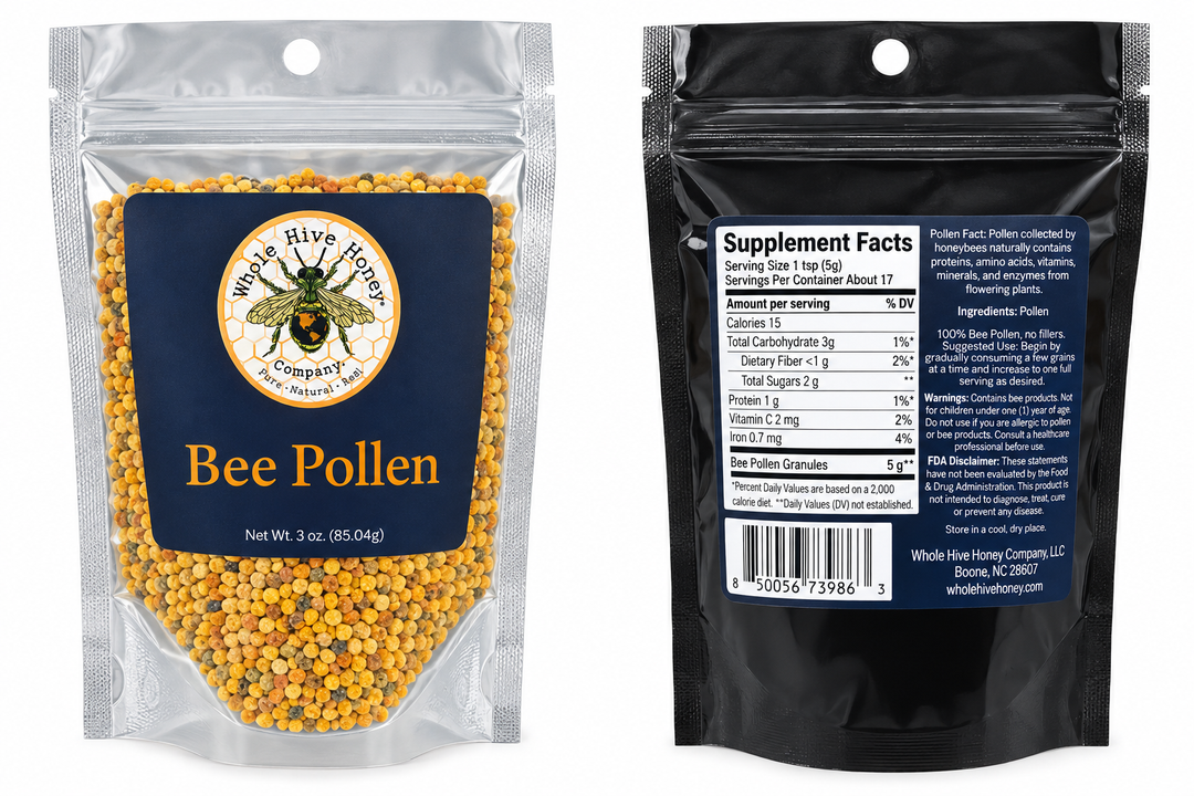 Whole Hive Honey Bee Pollen 3 oz.