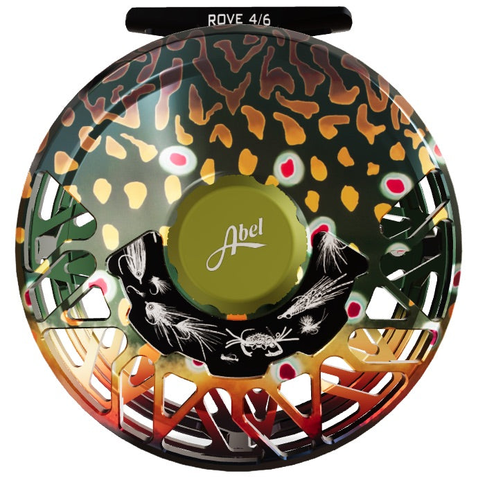 Abel Rove Reel Native Brook 4/6 Satin Olive Drag Knob Ebony Handle