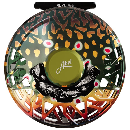 Abel Rove Reel Native Brook 4/6 Satin Olive Drag Knob Ebony Handle