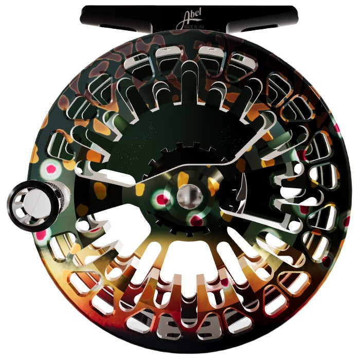 Abel Vaya Fly Reel Native Brook Trout 4/5 Native Brook Trout Drag Knob Black Handle Image 02