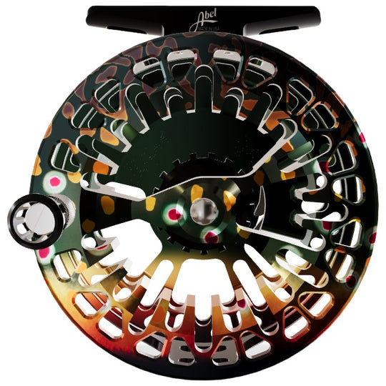 Abel Vaya Fly Reel Native Brook Trout 4/5 Native Brook Trout Drag Knob Black Handle Image 02