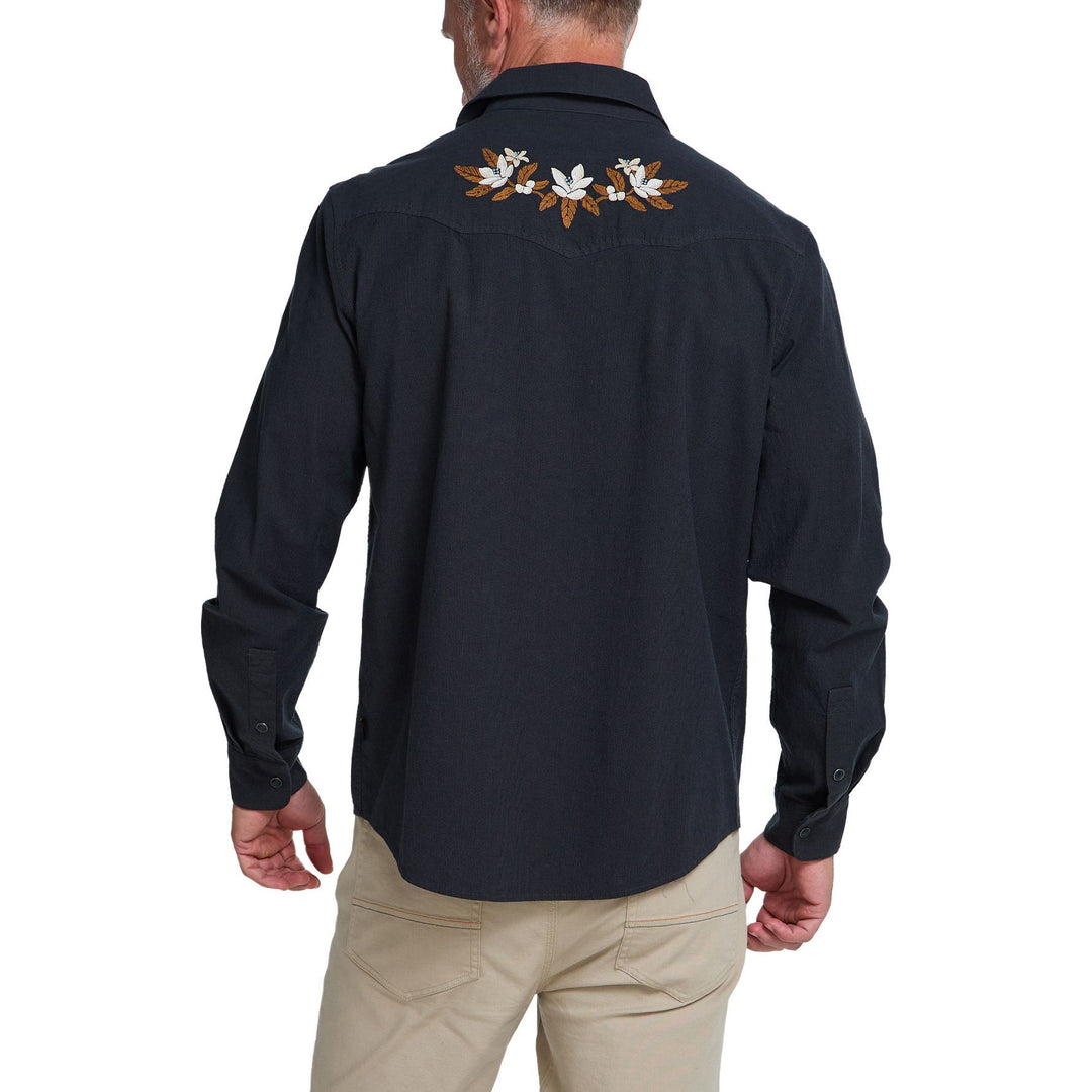 Howler Brothers Crosscut Deluxe Longsleeve Orange Blossoms : Antique Black Image 03