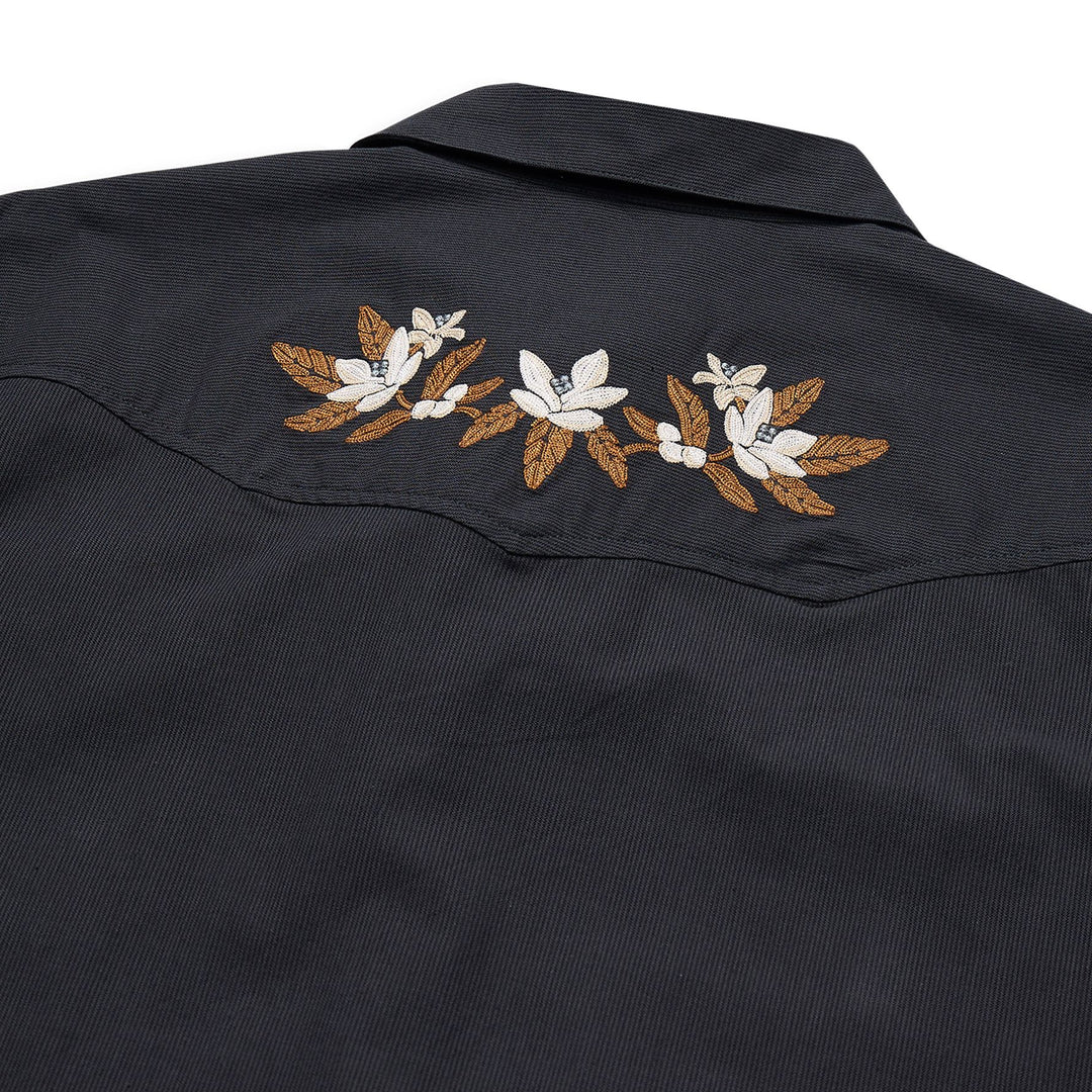 Howler Brothers Crosscut Deluxe Longsleeve Orange Blossoms : Antique Black Image 05