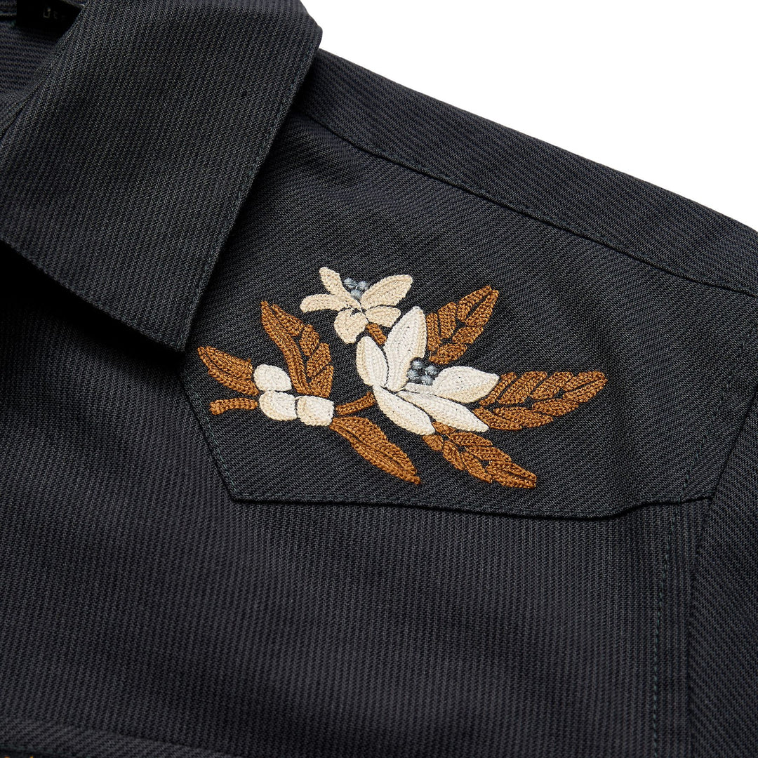 Howler Brothers Crosscut Deluxe Longsleeve Orange Blossoms : Antique Black Image 06