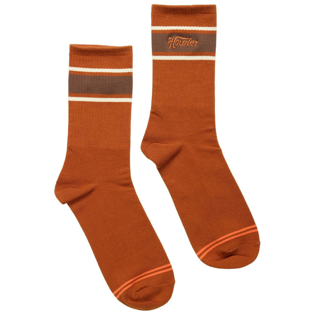 Howler Brothers Howler Script Socks Burnt Orange / Brown Image 01