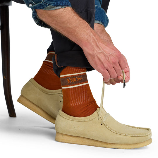 Howler Brothers Howler Script Socks Burnt Orange / Brown Image 02
