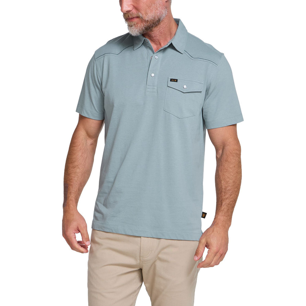 Howler Brothers Ranchero Polo Iron Blue Image 02