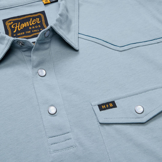 Howler Brothers Ranchero Polo Iron Blue Image 05