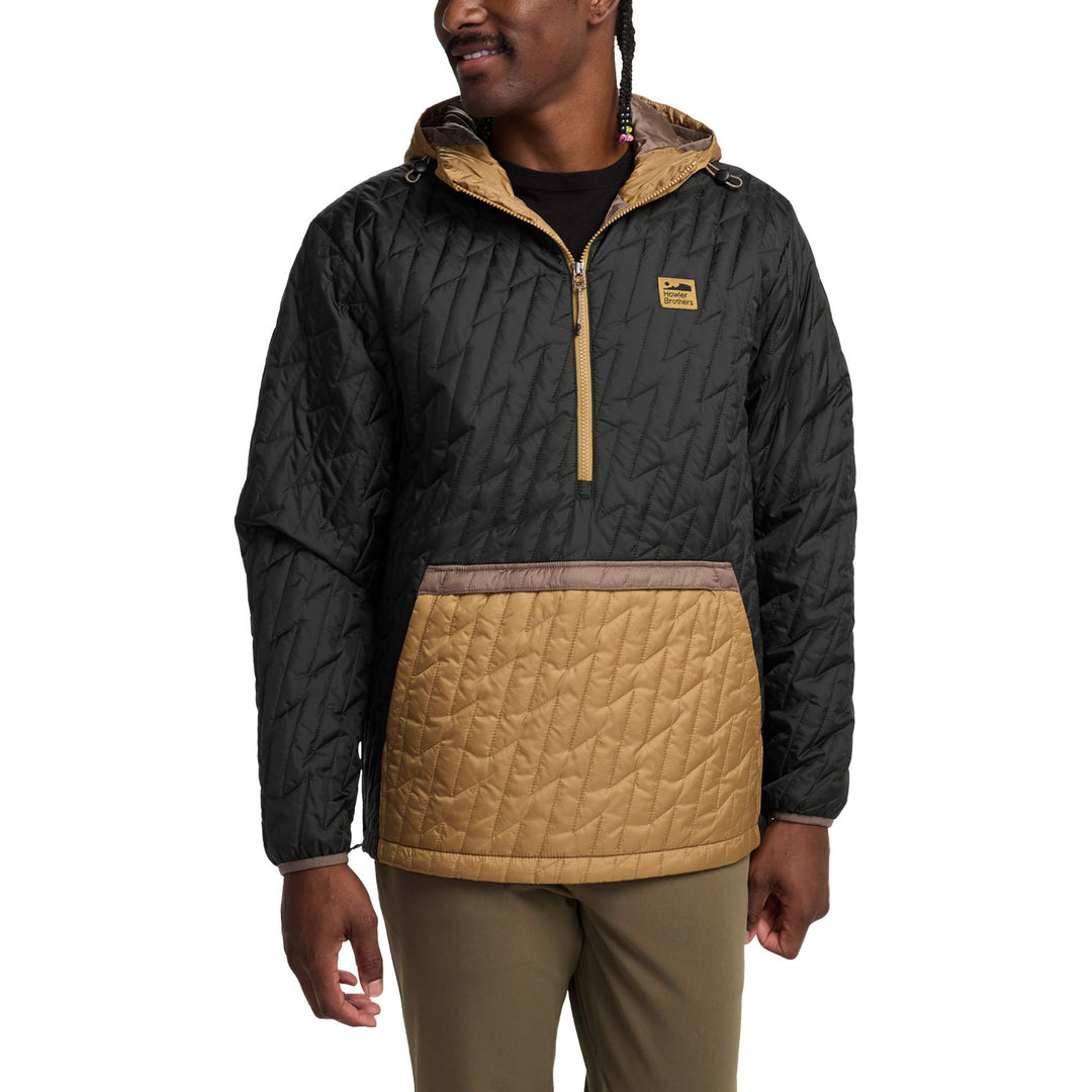Howler Brothers Voltage Quilted Pullover Black N Gold Image 03