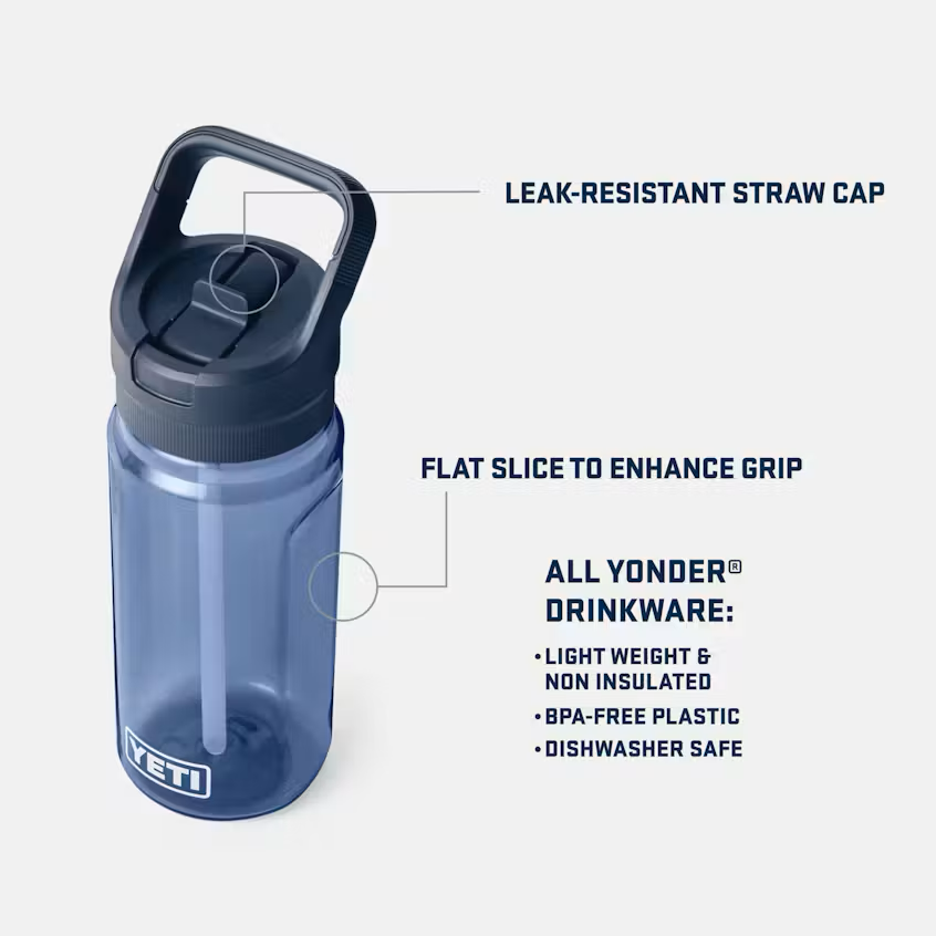 YETI Yonder 600 ml / 20 oz Water Bottle with Yonder Straw Cap
