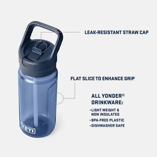 YETI Yonder 600 ml / 20 oz Water Bottle with Yonder Straw Cap