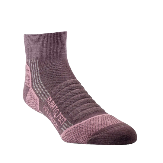 Farm to Feet American Trail Damascus Light Targeted Cushion 1/4 CREW Sock
