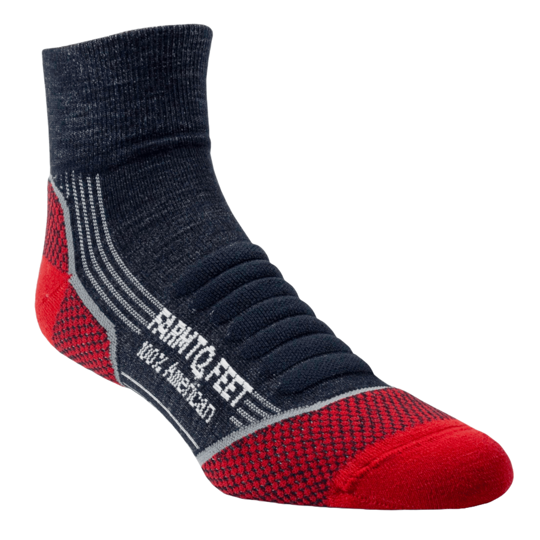 Farm to Feet American Trail Damascus Light Targeted Cushion 1/4 CREW Sock