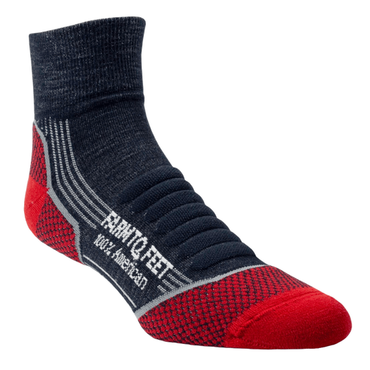 Farm to Feet American Trail Damascus Light Targeted Cushion 1/4 CREW Sock