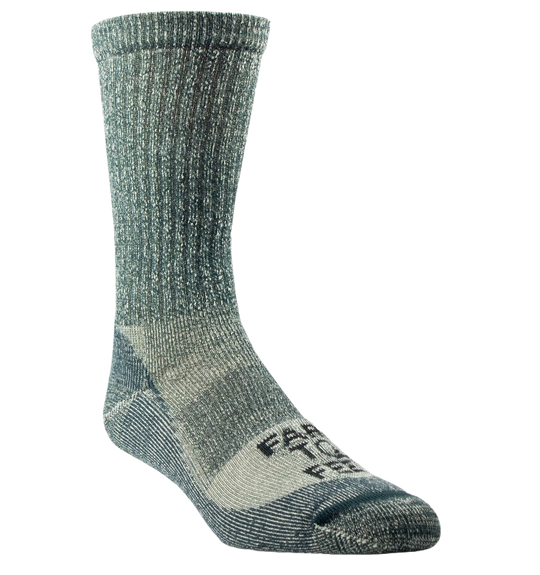 Farm to Feet Boulder Rugged Trail Boulder Light Cushion CREW Sock