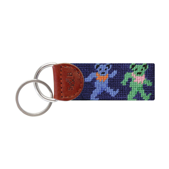 Smathers & Branson Dancing Bears Key Fob (Navy)